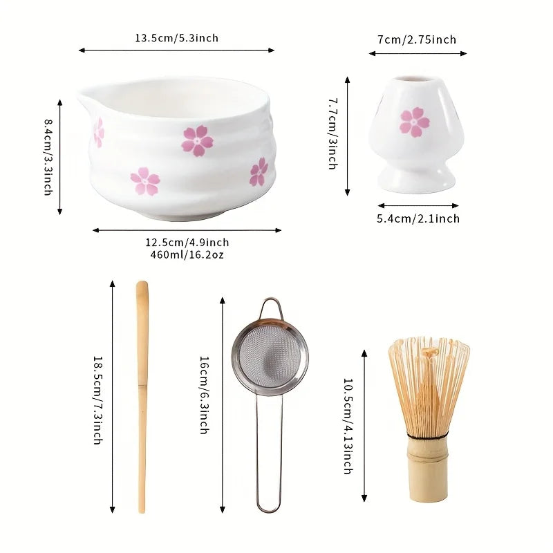 Premium Matcha Cherry Blossom Tea Set