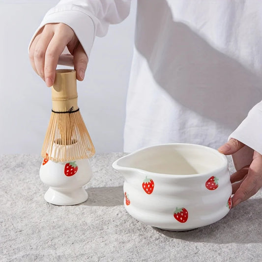 Premium Strawberry Matcha Tea Set