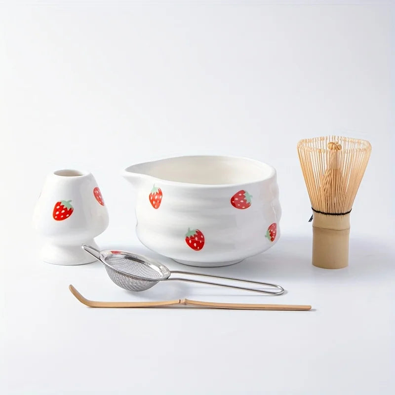 Premium Strawberry Matcha Tea Set