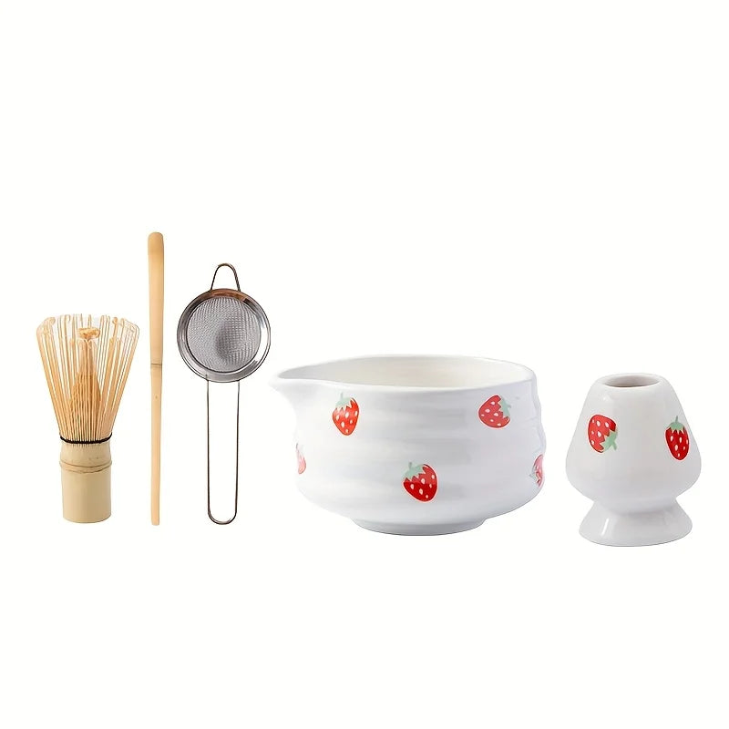 Premium Strawberry Matcha Tea Set