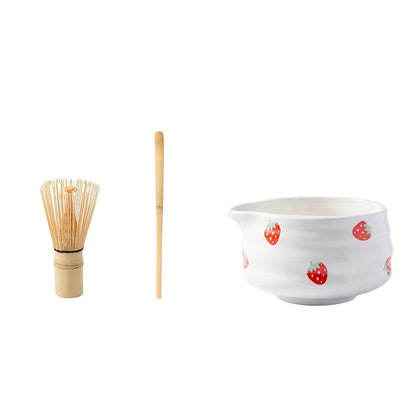 Premium Strawberry Matcha Tea Set