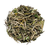 Loose Bai Mu Dan white tea, silver-tipped buds with pale green leaves